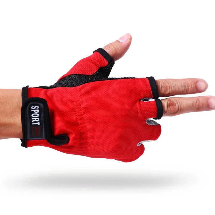 1 paire de gants de pêche respirants antidérapants à 3 doigts exposés
