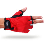 1 paire de gants de pêche respirants antidérapants à 3 doigts exposés