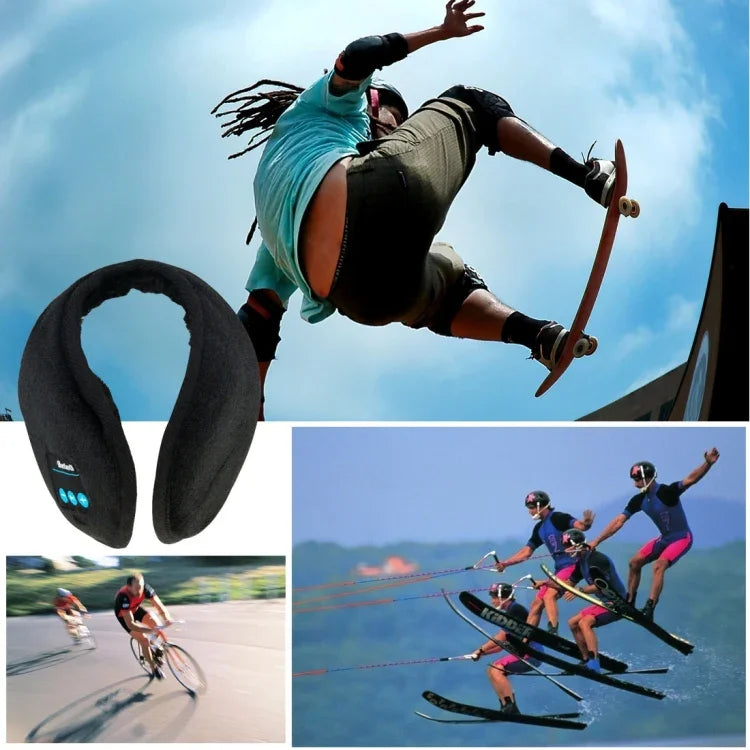 Casque Bluetooth My-Call V3.0 avec cache-oreilles chauds pour l'hiver, compatible avec iPhone 6 et 6s / iPhone 5 et 5S / iPhone 4 et 4S et autres appareils Bluetooth