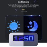 Réveil numérique LCD multifonction Thermomètre + concentrateur USB 4 ports + tableau de messages avec rétroéclairage LCD bleu ou vert, tableau de messages USB