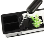 Aquarium de bureau USB Mini aquarium avec eau courante et 6 lumières LED, affichage LCD avec calendrier, heure et alarme (contient 1,5 pintes d'eau)