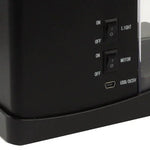 Aquarium de bureau USB Mini aquarium avec eau courante et 6 lumières LED, affichage LCD avec calendrier, heure et alarme (contient 1,5 pintes d'eau)