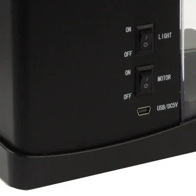 Aquarium de bureau USB Mini aquarium avec eau courante et 6 lumières LED, affichage LCD avec calendrier, heure et alarme (contient 1,5 pintes d'eau)