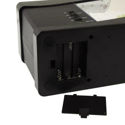 Aquarium de bureau USB Mini aquarium avec eau courante et 6 lumières LED, affichage LCD avec calendrier, heure et alarme (contient 1,5 pintes d'eau)
