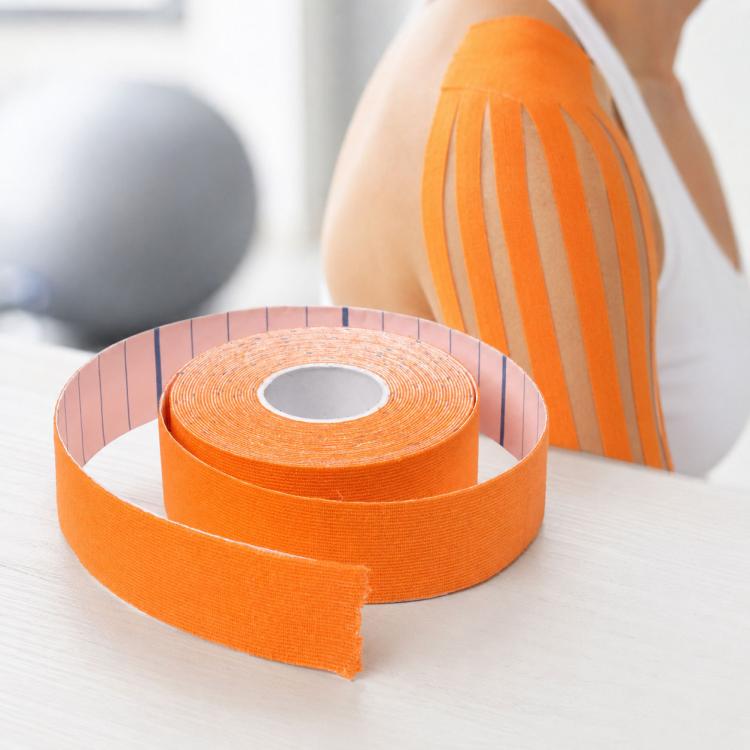 Bande kinésiologique étanche pour soin musculaire sportif, bandage thérapeutique, taille : 5 m (L) x 2,5 cm (W), taille : 5 m x 2,5 cm
