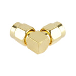 Adaptateur SMA mâle plaqué or vers SMA mâle avec angle de 90 degrés, SMA mâle vers mâle