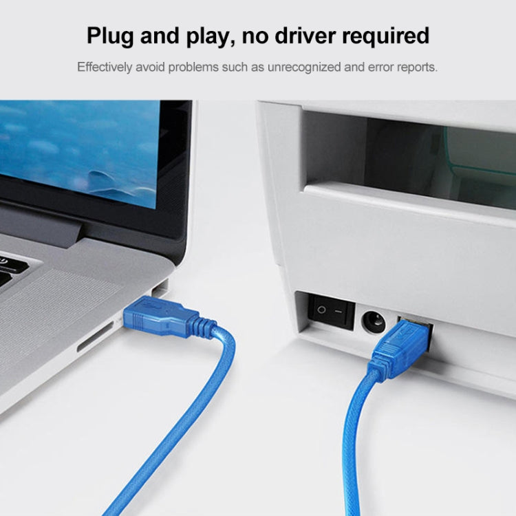 Câble d'extension imprimante USB 2.0 AM vers BM, longueur : 1,8 m, longueur : 1,8 m