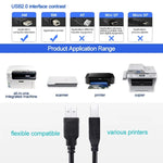 Câble d'extension imprimante USB 2.0 AM vers BM, longueur : 3 m, longueur : 3 m