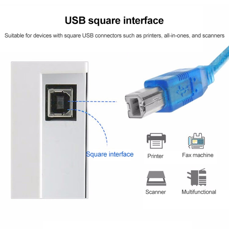 Câble de données imprimante USB 1.1 AM vers BM, longueur : 1,8 m
