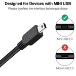 Câble USB 2.0 AM vers Mini 5 broches, longueur : 1,5m, USB 2.0 AM vers Mini 5 broches