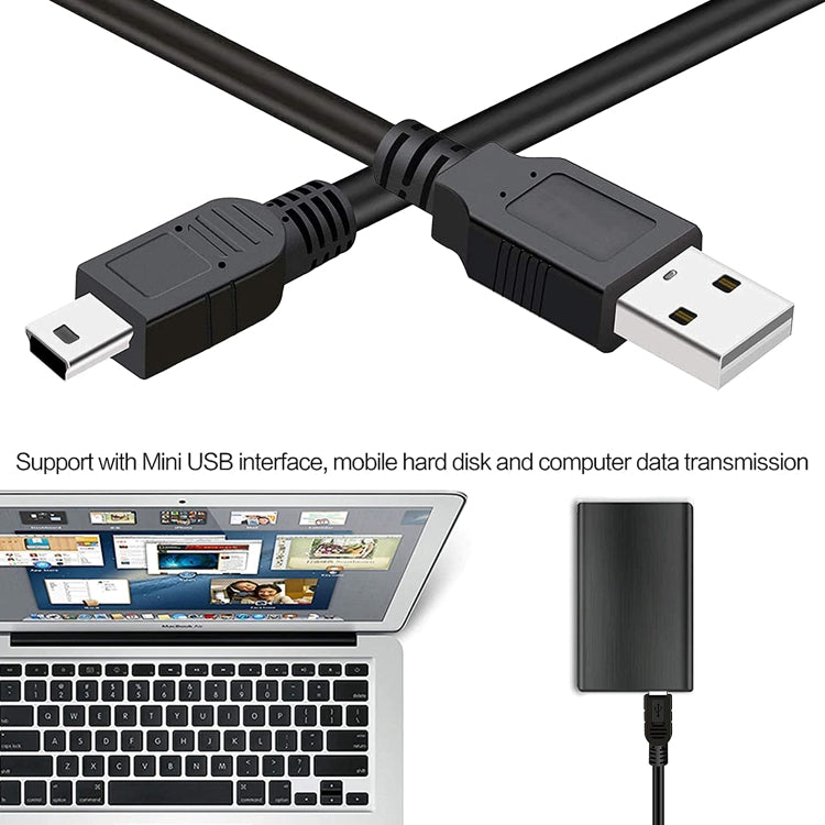 Câble USB 2.0 AM vers Mini 5 broches, longueur : 1,5m, USB 2.0 AM vers Mini 5 broches