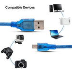 Câble USB 2.0 AM vers Mini 5 broches, longueur : 30,5cm