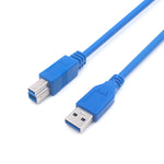 Câble d'extension / transfert de données USB 3.0 A mâle vers B mâle pour imprimante, longueur : 5m, longueur : 1,5m