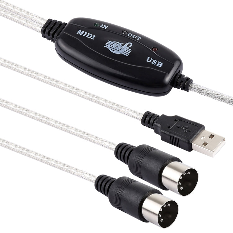 Câble adaptateur convertisseur interface USB vers MIDI pour piano électrique, longueur : 1,8m