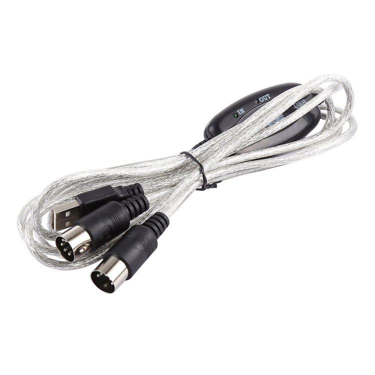 Câble adaptateur convertisseur interface USB vers MIDI pour piano électrique, longueur : 1,8m