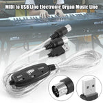 Câble adaptateur convertisseur interface USB vers MIDI pour piano électrique, longueur : 1,8m