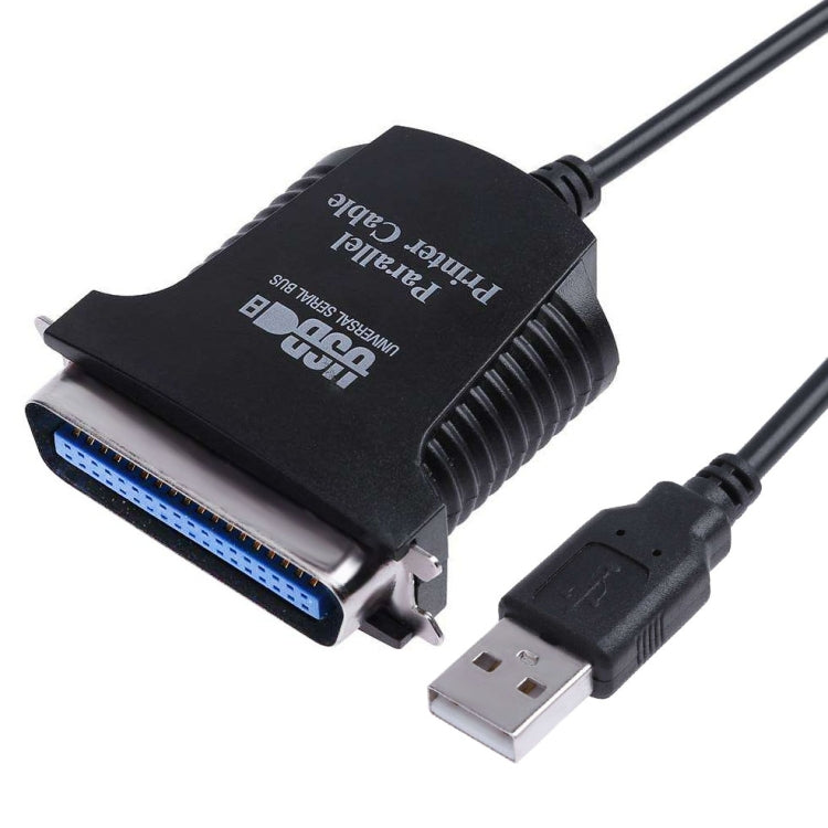 Câble adaptateur imprimante USB vers parallèle 1284 36 broches, longueur du câble : 1m, USB 2.0 vers IEEE1284 (noir)
