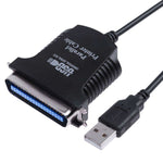 Câble adaptateur imprimante USB vers parallèle 1284 36 broches, longueur du câble : 1m, USB 2.0 vers IEEE1284 (noir)