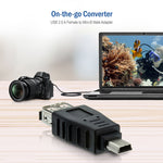 Adaptateur USB 2.0 femelle vers Mini USB 5 broches mâle (fonction OTG)