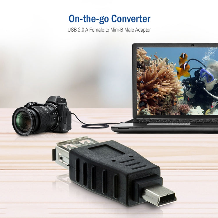Adaptateur USB 2.0 femelle vers Mini USB 5 broches mâle (fonction OTG)
