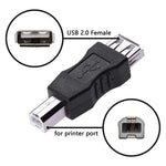 Connecteur adaptateur USB 2.0 A femelle vers B mâle AF vers BM pour imprimante