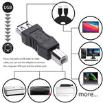 Connecteur adaptateur USB 2.0 A femelle vers B mâle AF vers BM pour imprimante