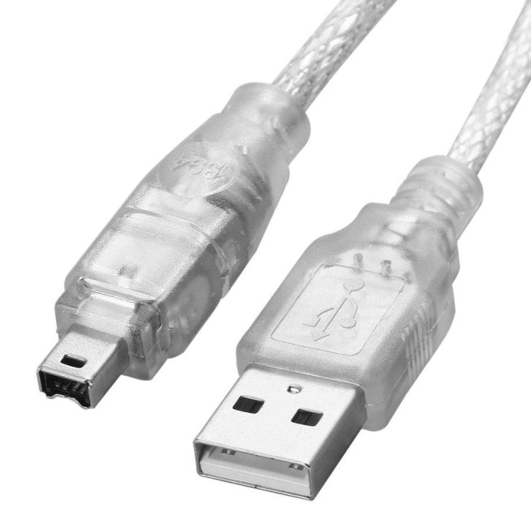 Câble USB 2.0 mâle vers FireWire IEEE 1394 4 broches mâle iLink, longueur : 1,2 m, USB AM vers 4 broches (1,5 m)