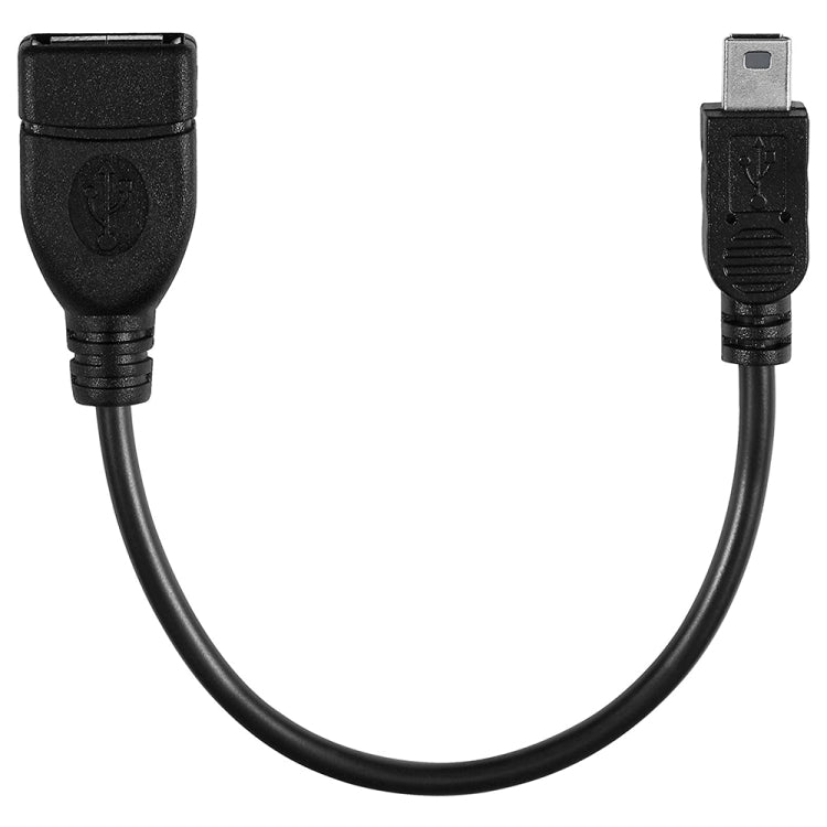 Câble adaptateur Mini USB 5 broches vers USB 2.0 AF OTG, Mini USB, 12 cm (noir)
