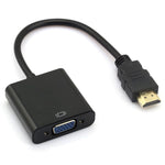Câble HDMI vers VGA + sortie audio Full HD 1080P 24 cm pour ordinateur / DVD / décodeur numérique / portable / téléphone mobile / lecteur multimédia, longueur : 24 cm (blanc)