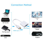 Câble HDMI vers VGA + sortie audio Full HD 1080P 24 cm pour ordinateur / DVD / décodeur numérique / portable / téléphone mobile / lecteur multimédia, longueur : 24 cm (blanc)