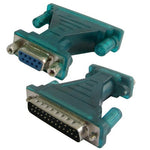 Câble USB vers RS232 9 broches mâle et adaptateur RS232 9 broches femelle vers RS232 25 broches mâle avec puce unique, USB vers RS232 avec puce unique