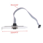 Câble boîtier port Com DB9 9 broches / câble plaque port RS232, longueur : 36cm, RS232, longueur : 36cm