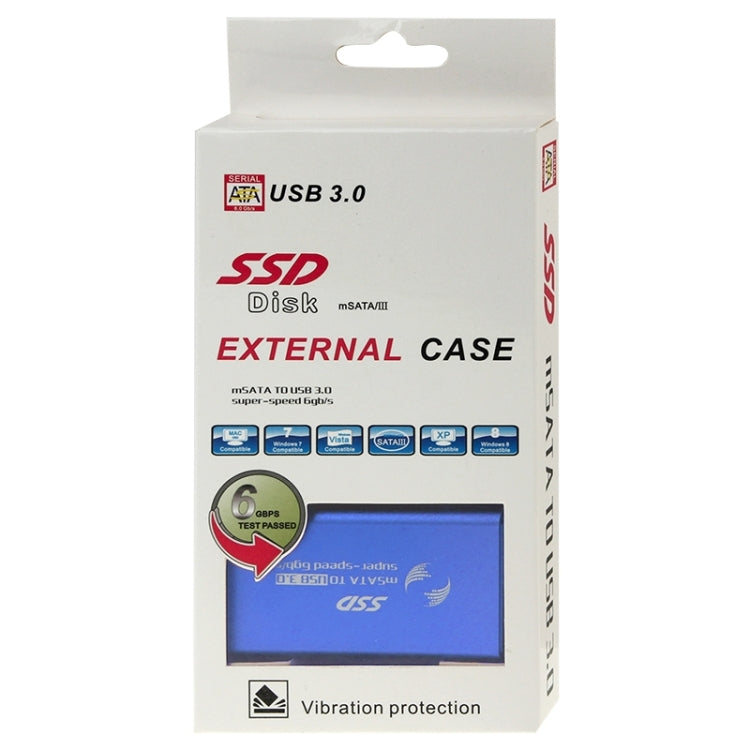 Boîtier disque dur SSD mSATA 6 Gb/s vers USB 3.0