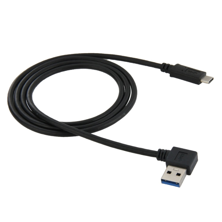 Câble adaptateur USB-C / Type-C 3.1 mâle vers USB 3.0 à angle de 90 degrés vers la gauche, longueur 1m