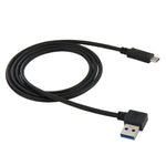 Câble adaptateur USB-C / Type-C 3.1 mâle vers USB 3.0 à angle de 90 degrés vers la gauche, longueur 1m