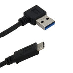 Câble adaptateur USB-C / Type-C 3.1 mâle vers USB 3.0 à angle de 90 degrés vers la gauche, longueur 1m