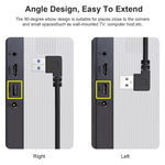 Câble adaptateur USB-C / Type-C 3.1 mâle vers USB 3.0 à angle de 90 degrés vers la gauche, longueur 1m