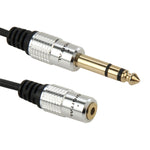 Câble adaptateur audio mâle 6,35 mm vers femelle 3,5 mm, longueur : 30cm, mâle 6,35 mm vers femelle 3,5 mm