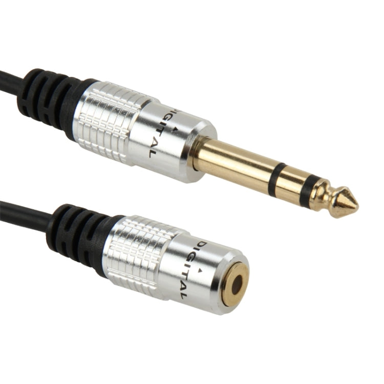 Câble adaptateur audio mâle 6,35 mm vers femelle 3,5 mm, longueur : 30cm, mâle 6,35 mm vers femelle 3,5 mm