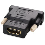 Adaptateur HDMI femelle 19 broches vers DVI mâle 24+1 broches (plaqué or), HDMI femelle vers DVI mâle 24+1 broches
