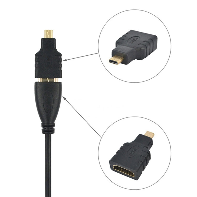 Adaptateur Micro HDMI mâle vers HDMI femelle (plaqué or), Micro HDMI mâle vers HDMI femelle