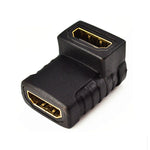 Coupleur d'angle HDMI (femelle vers femelle) - 90 degrés (plaqué or), HDMI femelle vers femelle