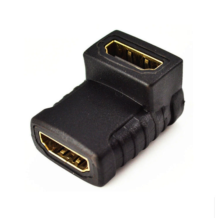 Coupleur d'angle HDMI (femelle vers femelle) - 90 degrés (plaqué or), HDMI femelle vers femelle