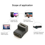 Coupleur d'angle HDMI (femelle vers femelle) - 90 degrés (plaqué or), HDMI femelle vers femelle