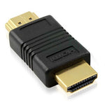 Adaptateur HDMI 19 broches mâle vers HDMI 19 broches mâle plaqué or, compatible TV HD / Xbox 360 / PS3 etc.