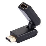 Adaptateur HDMI 19 broches mâle vers femelle pivotant à 360 degrés (plaqué or)