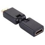 Adaptateur HDMI 19 broches mâle vers femelle pivotant à 360 degrés (plaqué or)