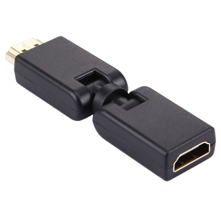 Adaptateur HDMI 19 broches mâle vers femelle pivotant à 360 degrés (plaqué or)