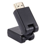Adaptateur HDMI 19 broches mâle vers femelle pivotant à 360 degrés (plaqué or)