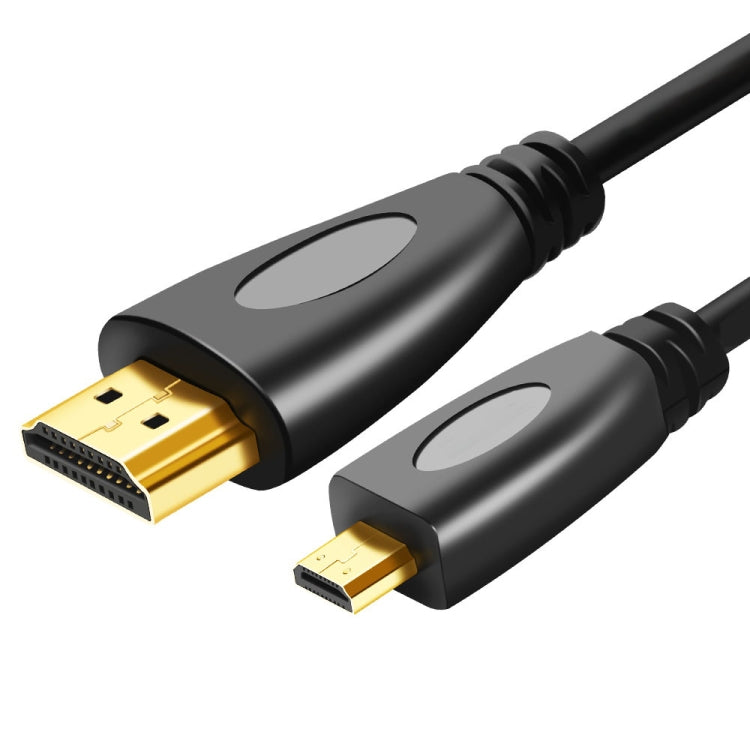 Câble Micro HDMI mâle 3D 1080P plaqué or de 1 m pour téléphone mobile, caméras, GoPro, Micro HDMI plaqué or, longueur : 1 m
